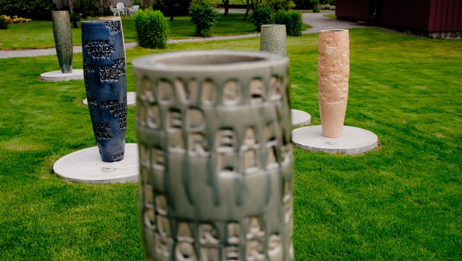 Skjuler renseanlegg med utstilling